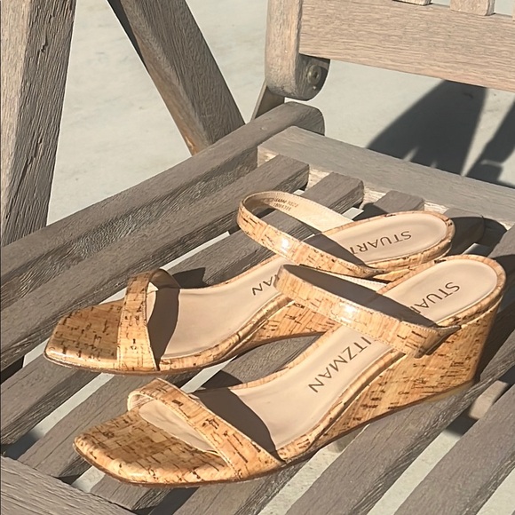 Stuart Weitzman Shoes - Stuart Weitzman Womens Aleena 50 Wedge Cork Patent Leather size 6